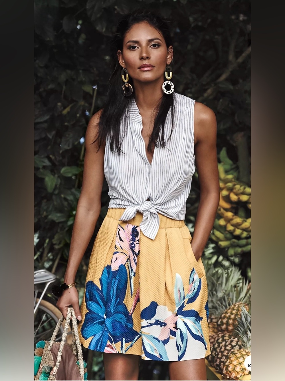 Anthropologie x Maeve Tropicale mini Skirt